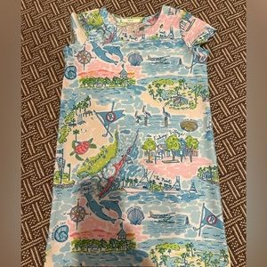 Kaeli Smith Girl Dress Size M Ocean Reef Print